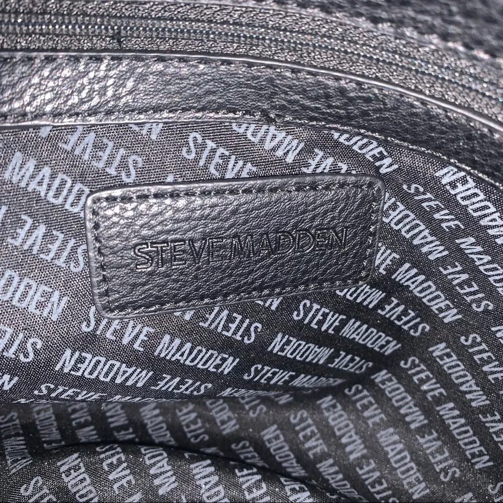 Steve Madden black faux croc tote shoulder bag - Picture 9 of 15